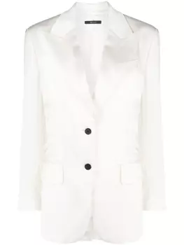 TOM FORD атласный однобортный блейзер, белый