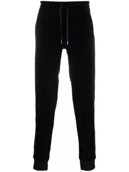 TOM FORD бархатные спортивные брюки с кулиской, синий
