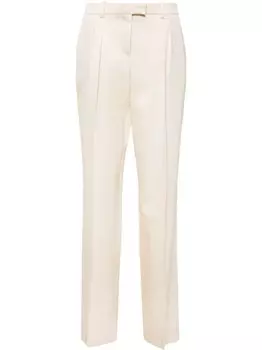 TOM FORD брюки со складками, нейтральный цвет