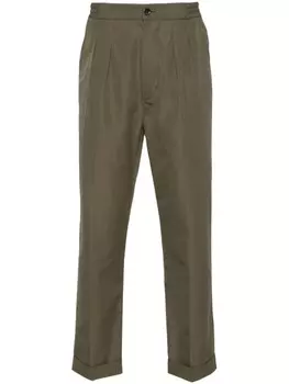 TOM FORD брюки со складками, зеленый