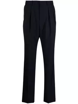 TOM FORD брюки строгого кроя с завышенной талией, синий