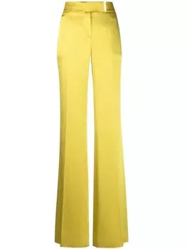 TOM FORD брюки строгого кроя с завышенной талией, желтый