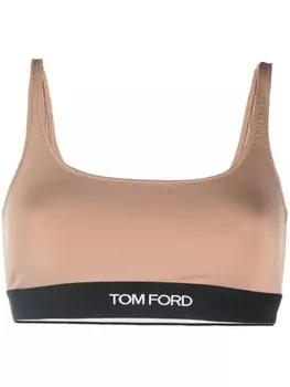 TOM FORD бюстгальтер-бралетт с логотипом, нейтральный цвет