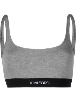TOM FORD бюстгальтер с логотипом, серый