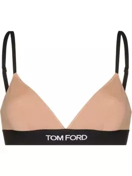 TOM FORD бюстгальтер с треугольными чашками и логотипом, розовый