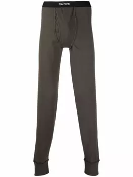 TOM FORD домашние джоггеры с логотипом, зеленый