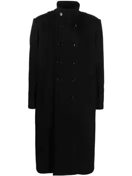 TOM FORD double-breast wool-blend coat, черный