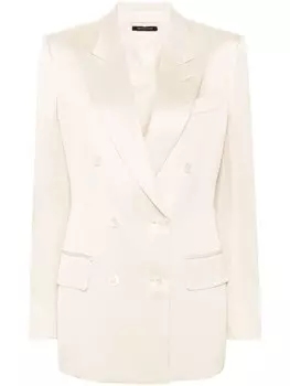 TOM FORD двубортный блейзер, нейтральный цвет