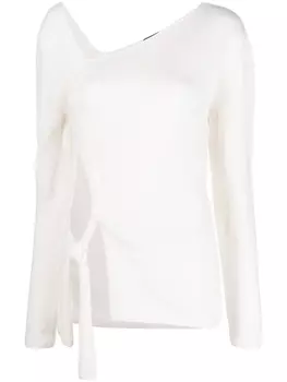 TOM FORD джемпер асимметричного кроя с вырезами, белый