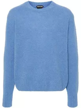 TOM FORD джемпер из смесовой шерсти с начесом, синий