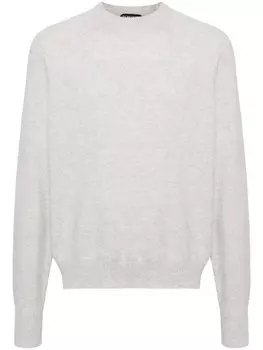 TOM FORD джемпер меланжевый с круглым вырезом, серый