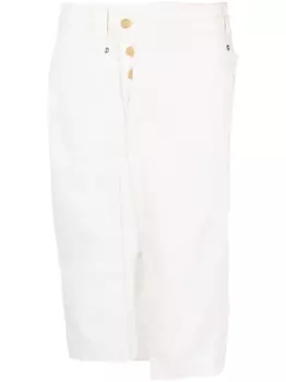 TOM FORD джинсовая юбка миди, белый