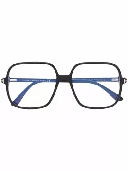 TOM FORD Eyewear глянцевые очки в массивной оправе, черный