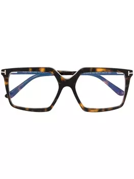 TOM FORD Eyewear массивные очки черепаховой расцветки, коричневый