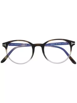 TOM FORD Eyewear очки FT5695-B в оправе панто, коричневый