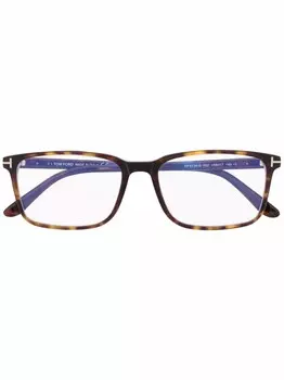 TOM FORD Eyewear очки FT5735B в квадратной оправе, коричневый
