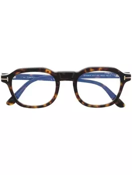 TOM FORD Eyewear очки FT5836B в круглой оправе, коричневый