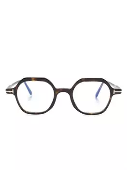 TOM FORD Eyewear очки FT5900B в шестиугольной оправе, коричневый
