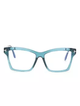 TOM FORD Eyewear очки FT5964B в прямоугольной оправе, синий
