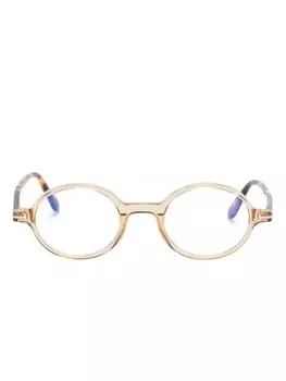 TOM FORD Eyewear очки FT5975B в круглой оправе, коричневый