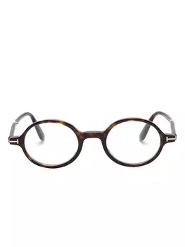 TOM FORD Eyewear очки FT5975B в круглой оправе, коричневый