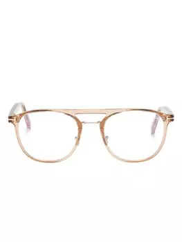 TOM FORD Eyewear очки FT5982B в круглой оправе, серый