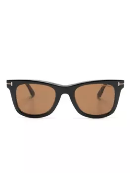 TOM FORD Eyewear очки-клипоны в квадратной оправе, черный