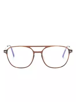TOM FORD Eyewear очки-пилоты черепаховой расцветки, коричневый