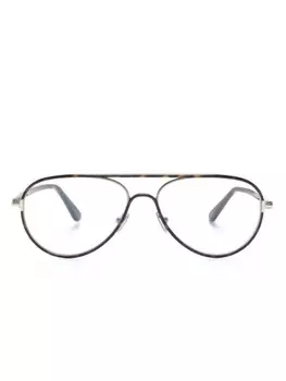 TOM FORD Eyewear очки-пилоты черепаховой расцветки, коричневый