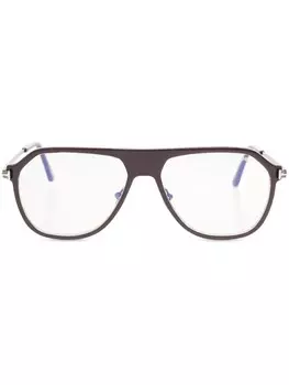 TOM FORD Eyewear очки-пилоты, коричневый