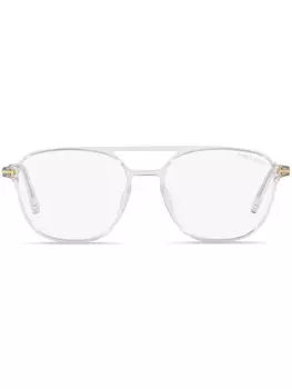 TOM FORD Eyewear очки-пилоты в прозрачной оправе, нейтральный цвет