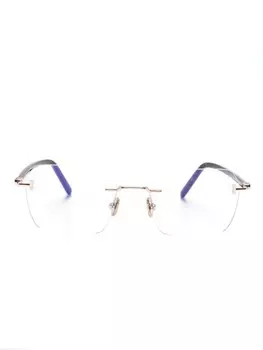 TOM FORD Eyewear очки в безободковой оправе, золотистый