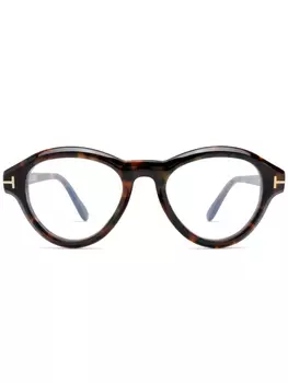 TOM FORD Eyewear очки в круглой оправе, коричневый