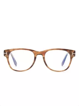 TOM FORD Eyewear очки в круглой оправе, коричневый