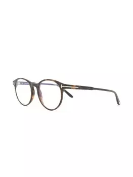 TOM FORD Eyewear очки в круглой оправе, коричневый