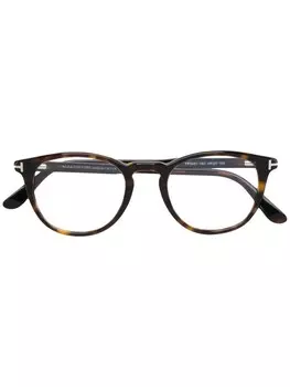 TOM FORD Eyewear очки в круглой оправе, коричневый