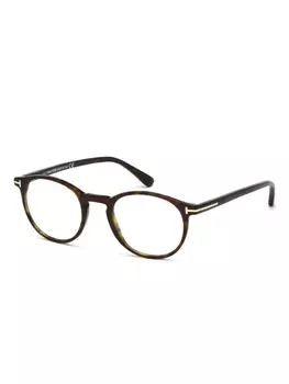 TOM FORD Eyewear очки в круглой оправе, коричневый