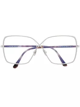 TOM FORD Eyewear очки в квадратной оправе, коричневый