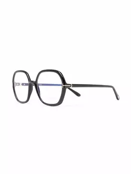 TOM FORD Eyewear очки в массивной круглой оправе, черный
