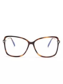 TOM FORD Eyewear очки в оправе 'бабочка', коричневый