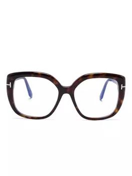 TOM FORD Eyewear очки в оправе 'бабочка', коричневый
