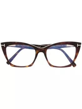 TOM FORD Eyewear очки в оправе 'кошачий глаз', коричневый