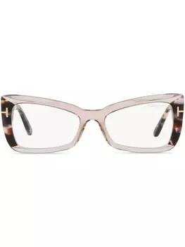 TOM FORD Eyewear очки в прямоугольной оправе, коричневый