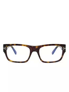 TOM FORD Eyewear очки в прямоугольной оправе, коричневый