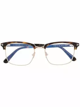 TOM FORD Eyewear очки в роговой оправе, коричневый