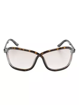 TOM FORD Eyewear солнцезащитные очки Bettina в оправе 'бабочка', коричневый