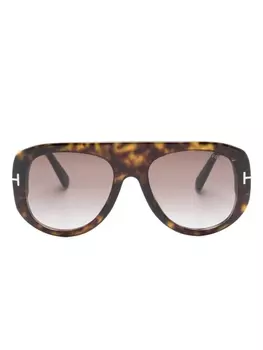 TOM FORD Eyewear солнцезащитные очки Cecil черепаховой расцветки, коричневый