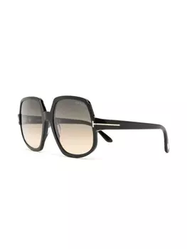 TOM FORD Eyewear солнцезащитные очки Delphine в массивной оправе, черный