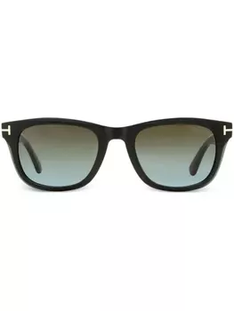 TOM FORD Eyewear солнцезащитные очки Kendel в прямоугольной оправе, черный