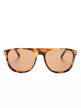 TOM FORD Eyewear солнцезащитные очки Lionel трапециевидной формы, коричневый